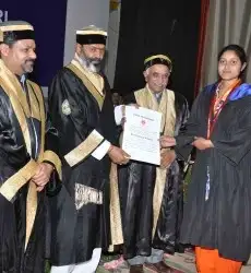 Meritorious Students Receiving Gold Medals From Sh. Mohammad Hamid Ansari, Hon'ble Vice President of India